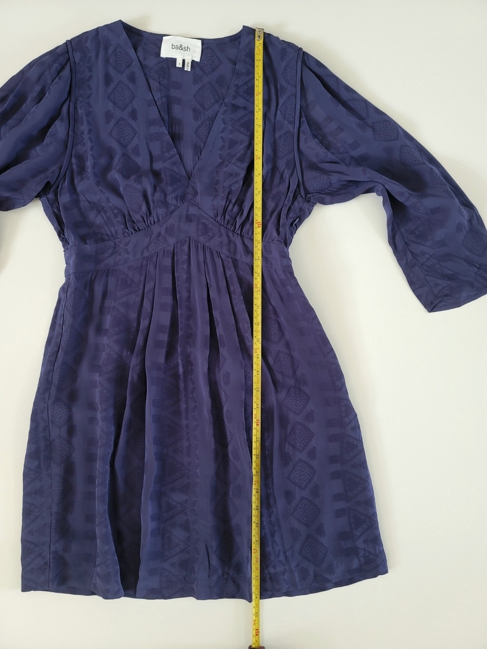 Ba&sh Isilda Short Blue V-neck Dress Size Small NWT - Picture 3 of 13